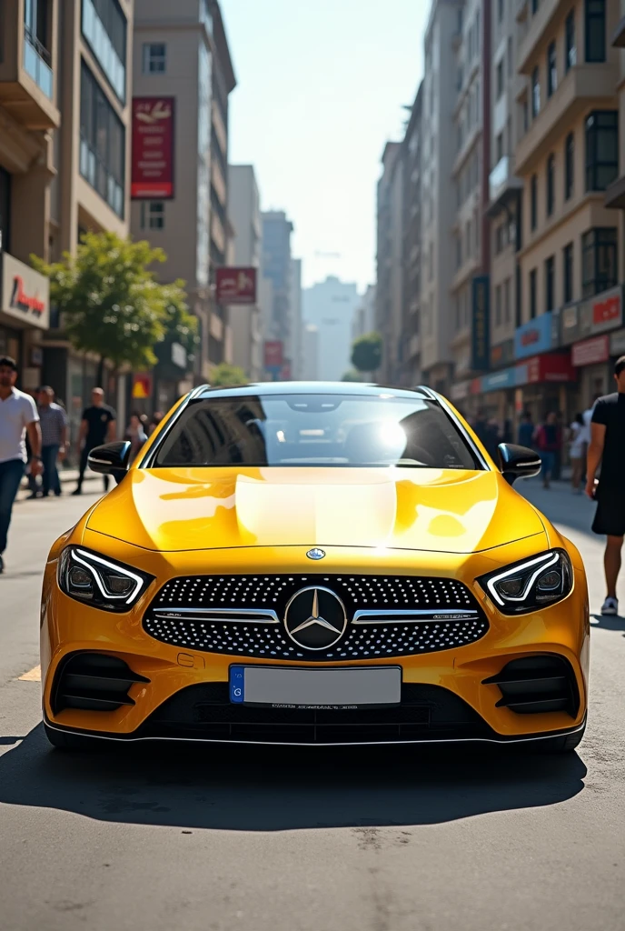 Mercedes Benz E 240 model yellow color Azerbaijan Baku