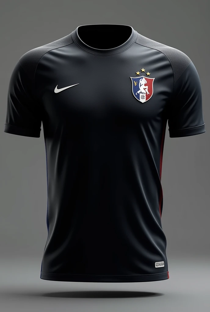 black france national team shirt with small blue red and white details