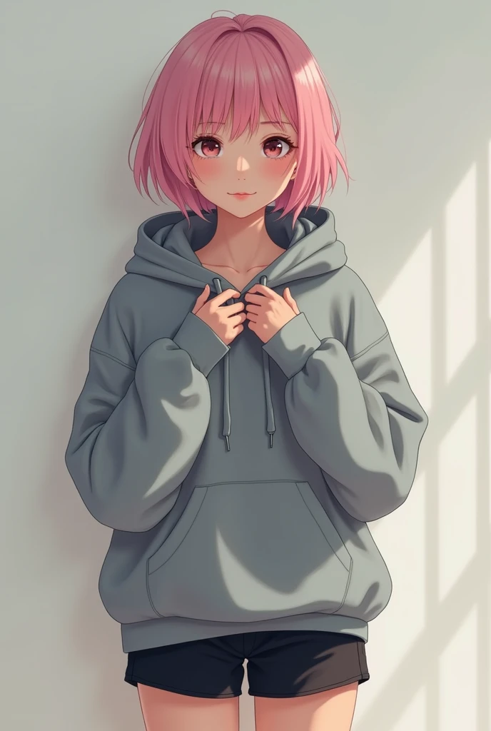 (One transcendent beautiful girl)、manaka komaki、ultra-detailed、(8K, RAW photo, best quality, masterpiece:1.2), (extremely detailed 8K wallpaper),professional lighting,sharp focus, depth of field、(((Detailed and accurate face))),(((head shot)))、nfws,((Pink short bob、Fluffy curly hairy、Rainbow colored inner curl hair))、((Highest quality)), ((masterpiece)), (((A simple, baggy hoodie))),((Perfect Face)),(((Close your eyes tight))),(((Just before climax、orgasm、Blushed、Ecstasy face)))、(((cowgirl position)))