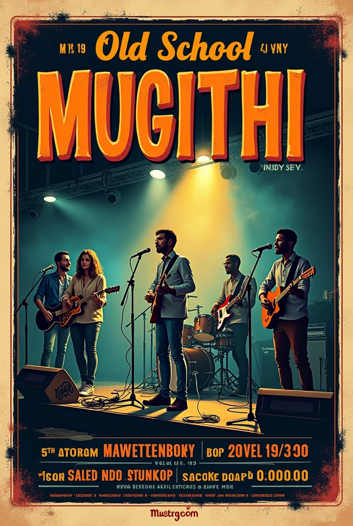 Create a poster written old school mugithi mix vol3 2024