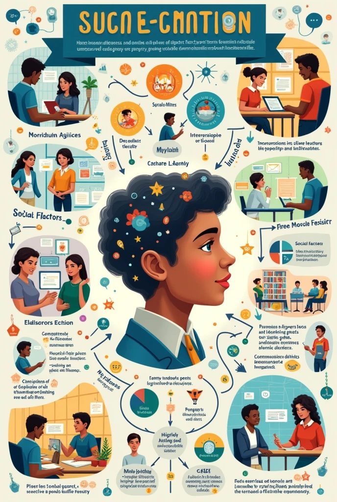 create a poster that shows the social factors and individual differences influencing learning
