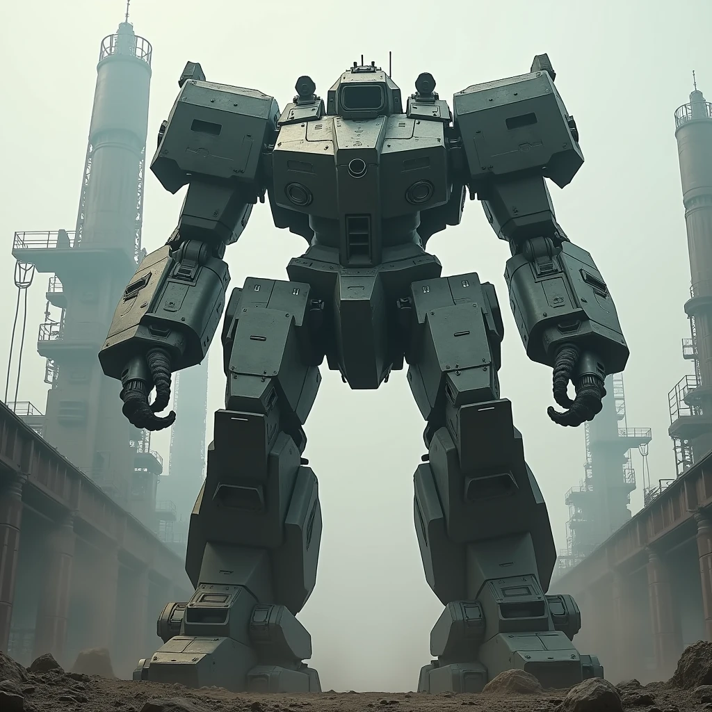 game cg, huge robot, armoredcore style,