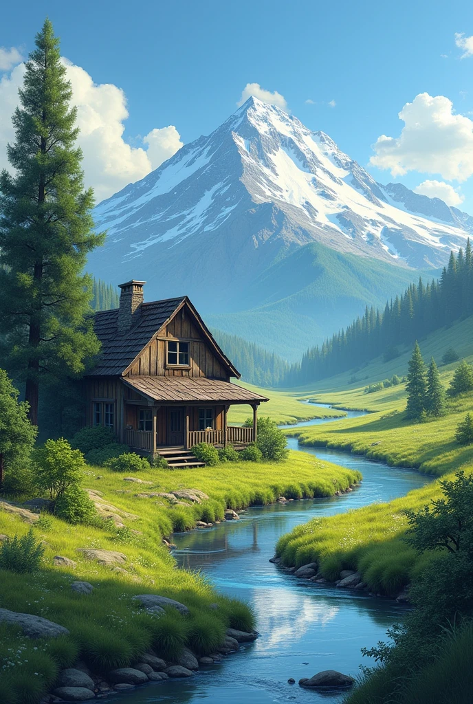 The land the river one old home mountain 