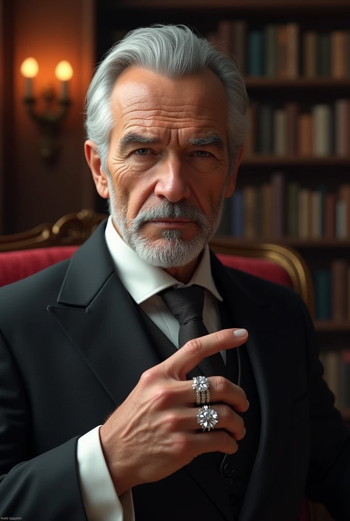 Elegant older man with diamond Mr.