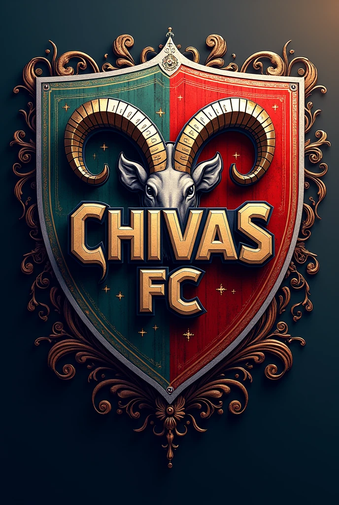 Create a shield for a soccer team named Chivas FC but with a unique shield