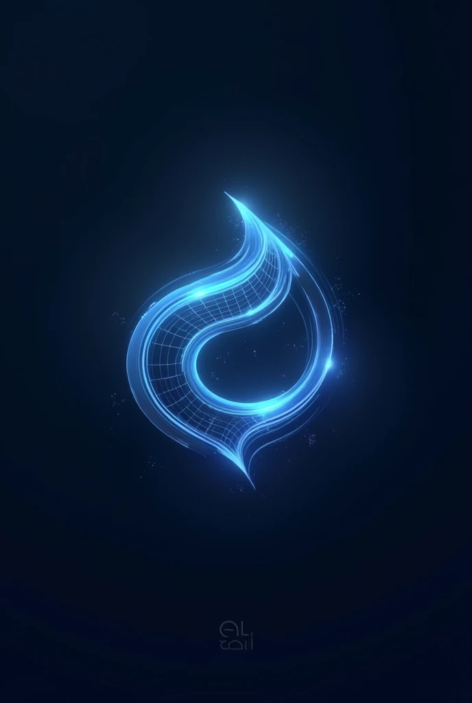 Give me an innovative fiber optic logo with blues and grays 