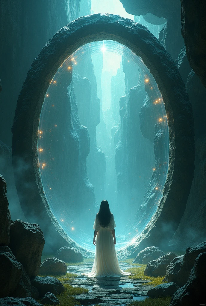 Mirror portal lots of light and shadow in the portal