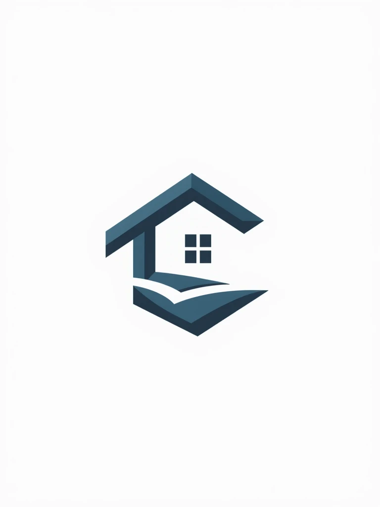 Design a logo for a construction and renovation company named 'Casabranca'. The logo should feature strong, clean lines forming the outline of a house or building to represent expertise and technical precision. Use a white background to convey simplicity and cleanliness. Incorporate deep blue and dark gray colors, which evoke feelings of security and reliability according to color psychology. The company name 'Casabranca' should be displayed in a modern, bold font seamlessly integrated with the graphic elements to reflect dynamism and modernity --iw