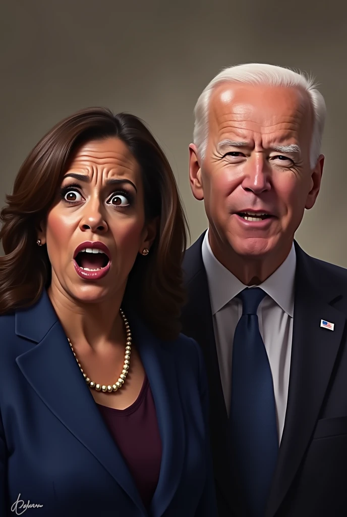 kamala harris and Joe biden are very surpised by the trump election