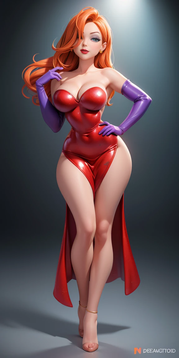1 beautiful woman, chubby, large body, thick thighs, large chest, straight hair, red hair, black beanie on head, eyelid makeup, black button-down blouse, cleavage showing, boob window, red tight skirt, thick thighs, black thighhigh boots, eyes closed, cute, hot, thicc, chubby, licking lollipop, starry background,