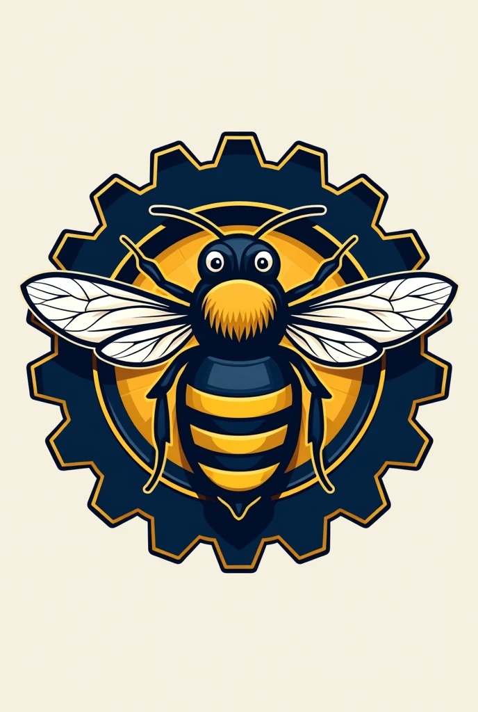 Logo for an engineering high school sweatshirt with a bee