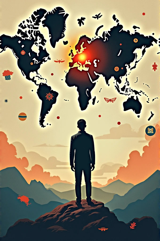 Generate a picture that demonstrate the tensions and interactions
between the nation-state and globalization, such as global environmental agreements, or international trade negotiations.
Shows a poster that depicts the participation of the Philippines in the global community