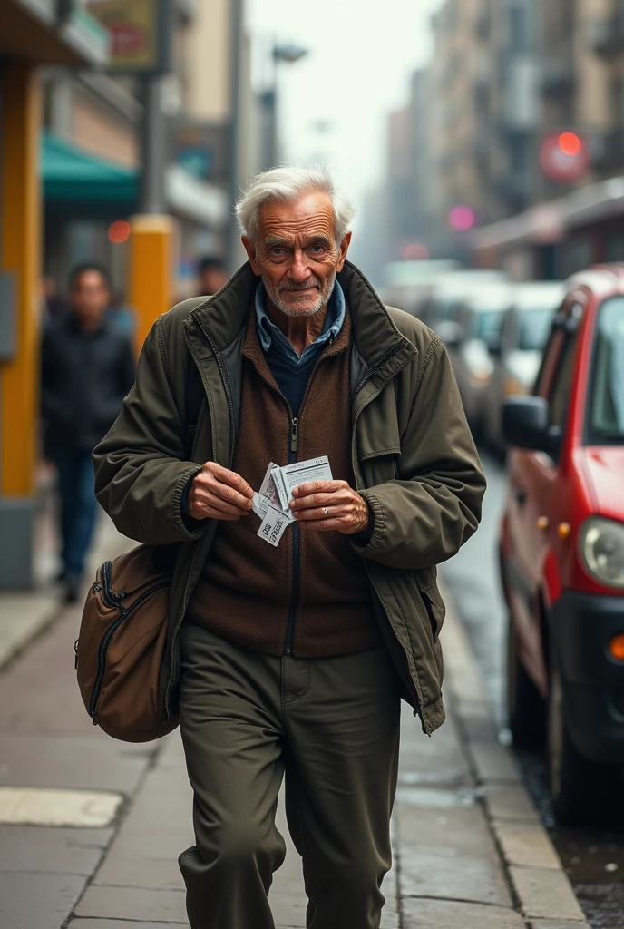 Despite his advanced age, he continued working selling transport passes and picking up Fernanda at the bus stop every night.