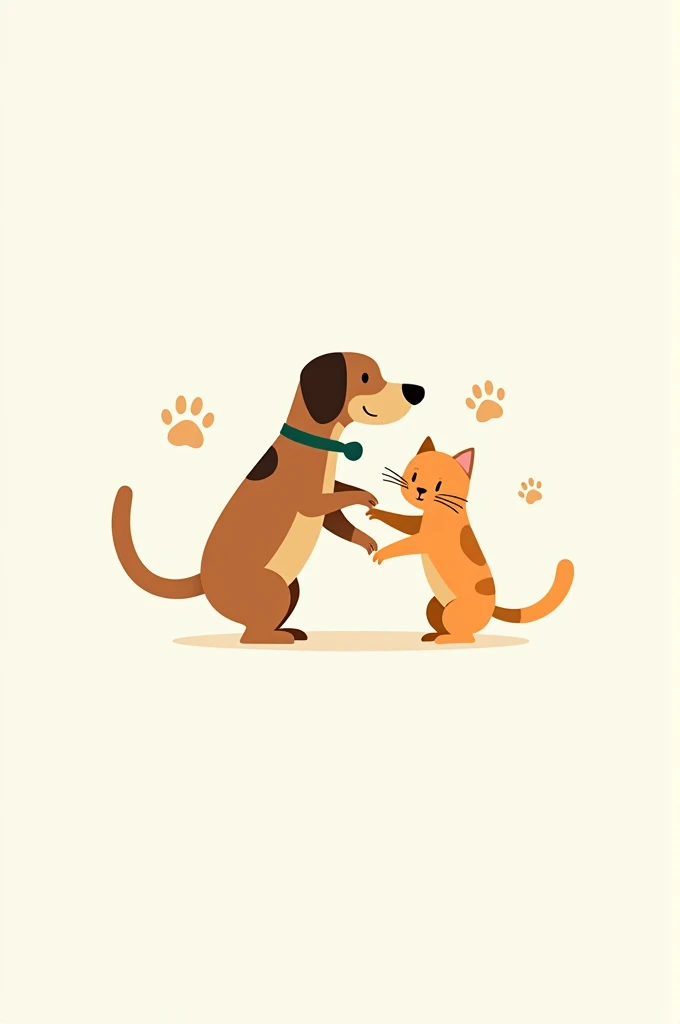A logo for a dog and cat food store, called four legs, but it should be in Spanish 