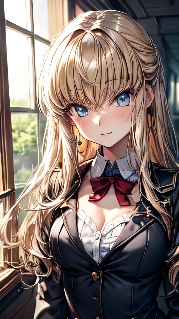 Very delicate,
beautiful girl,
BREAK,
8k,
Highest quality,
masterpiece,
Super adopted,
Ultra-detailed,
Ultra-fine illustrations,
BREAK,
Active Pause, Dynamic Angle,
indoor,
Shiny,
bright,
Rim Light,
BREAK,
one person,
alone,
Perfect female body,
Big Hair,
Fluffy hair,
Air Van,
Long bangs between the eyes,
Round face,
Blue eyes,
smile, Open your mouth,
Medium sized, well-proportioned chest,

全身像

BREAK,Student uniform