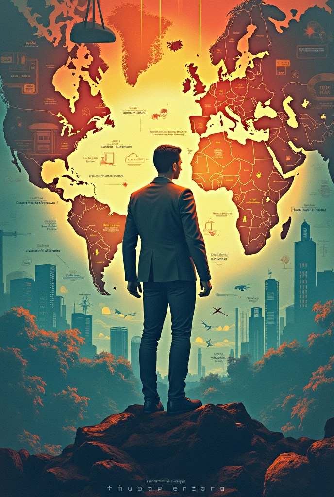 Generate a picture that demonstrate the tensions and interactions
between the nation-state and globalization, such as global environmental agreements, or international trade negotiations.
Shows a poster that depicts the participation of the Philippines in the global community