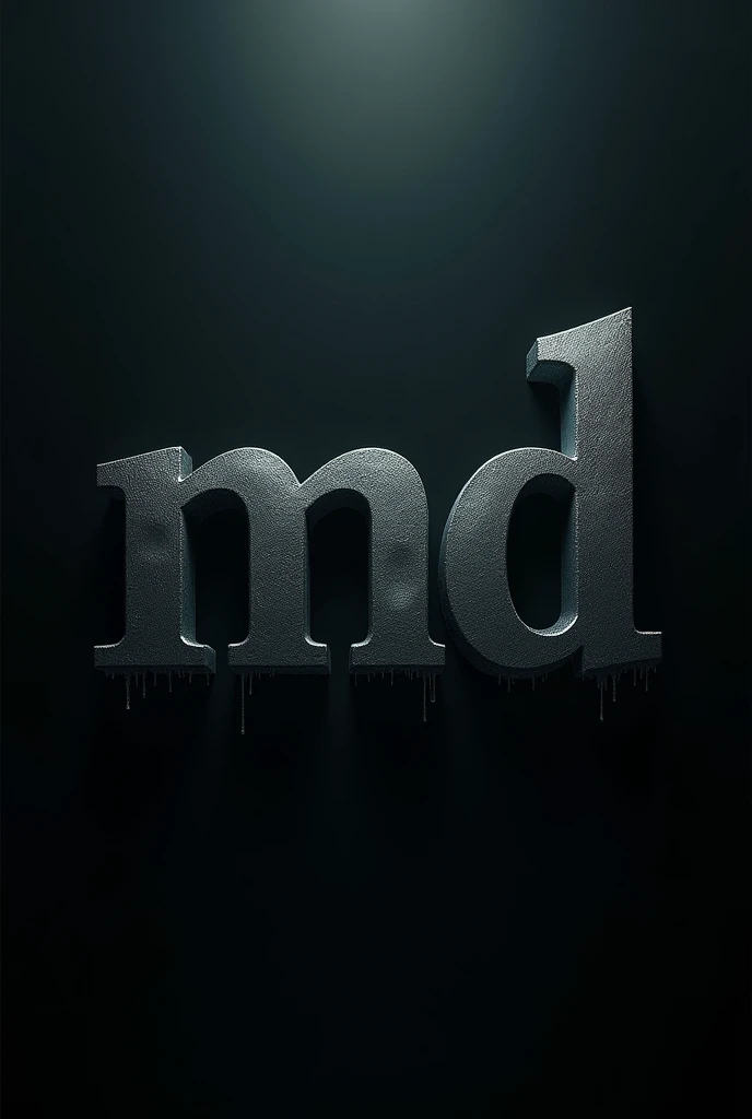 Sign with the letters "MD" design Darck