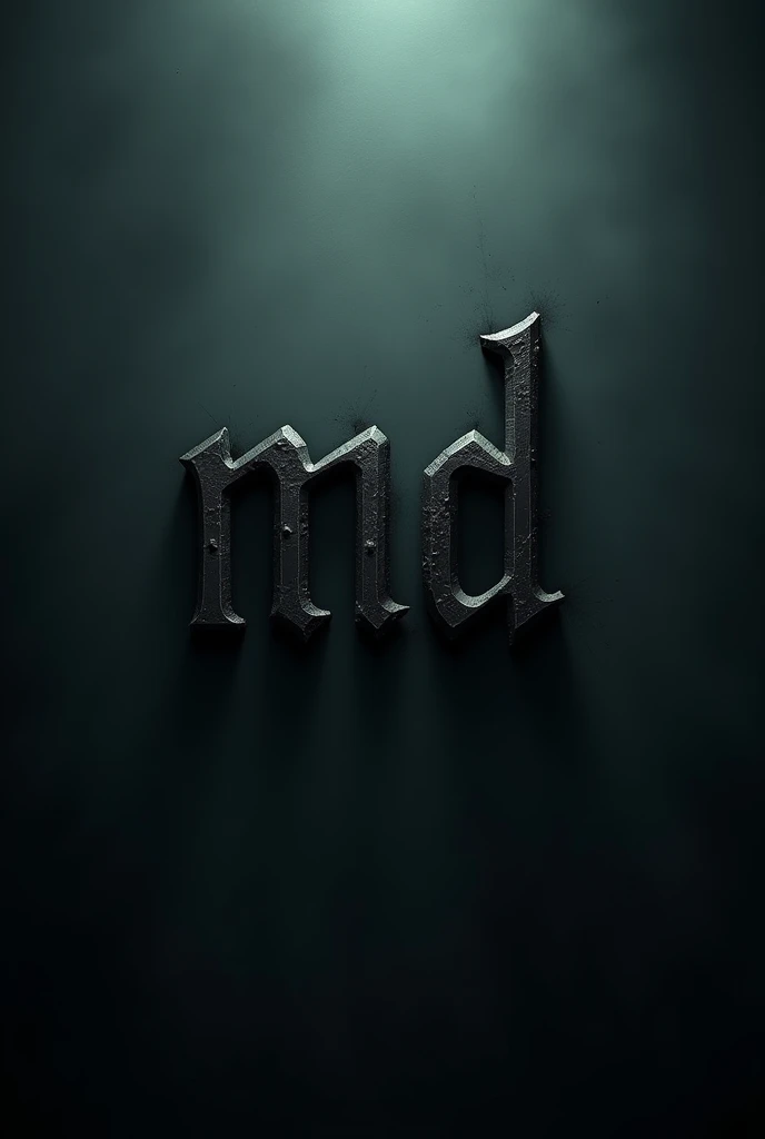 Sign with the letters "MD" design Darck 
