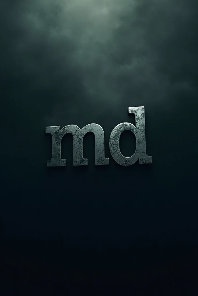 Sign with the letters "MD" design Darck 