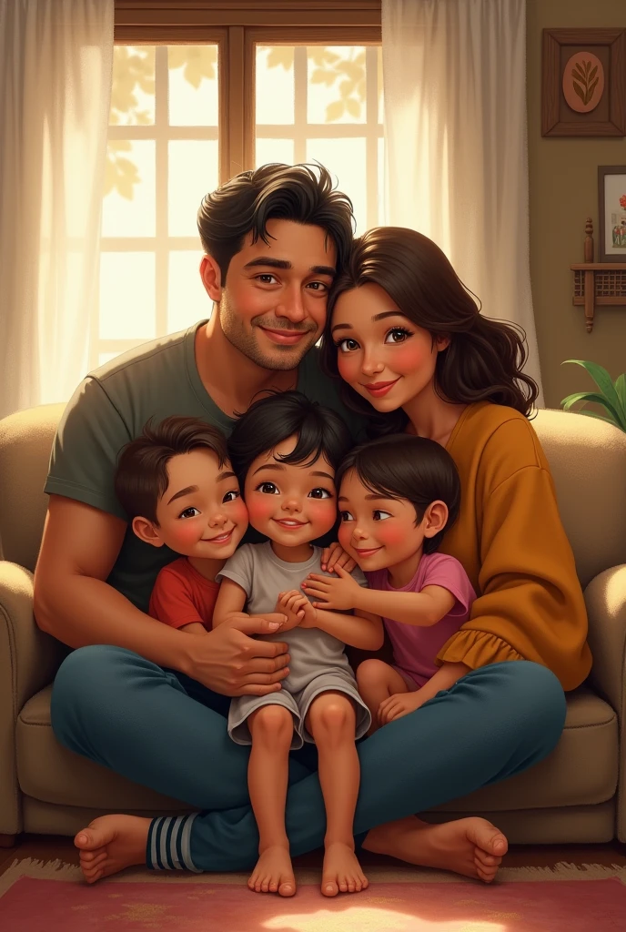 Fermino, a single father and caretaker, and Maria, a widow with six children, met and fell in love, forming a united family.