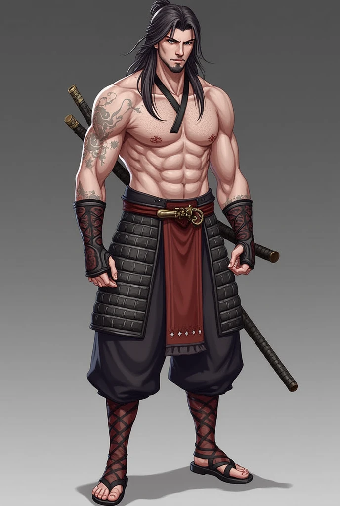Create the Shogun Raiden from the Genshin Impact game half naked along with Eula and Ganyu also naked