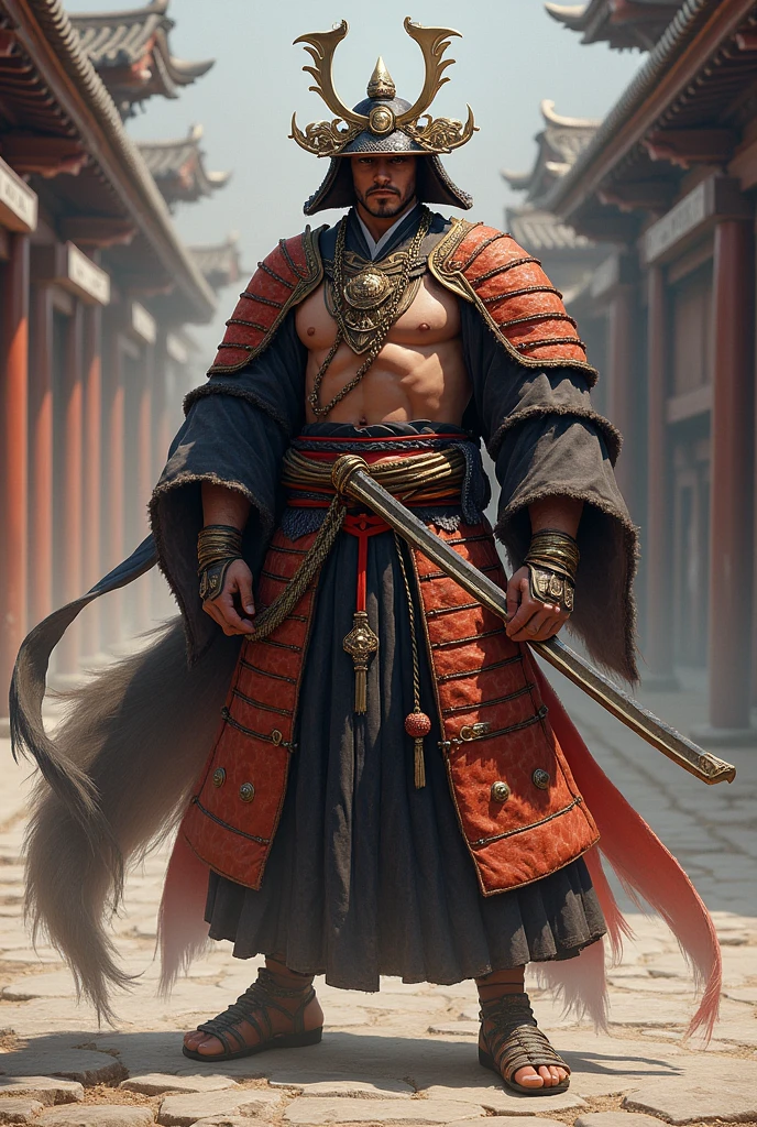 Create the Shogun Raiden from the Genshin Impact game half naked along with Eula and Ganyu also naked