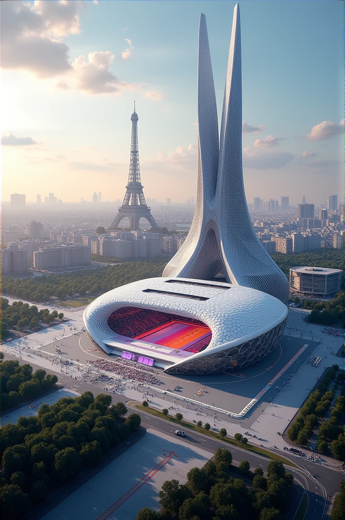 Draw the main venue where the Paris 2024 Olympic Games will be held