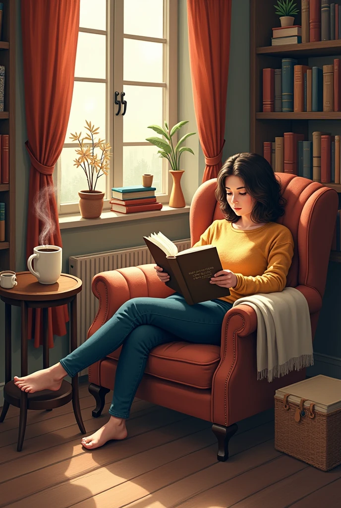 Books and coffee, drawing, png