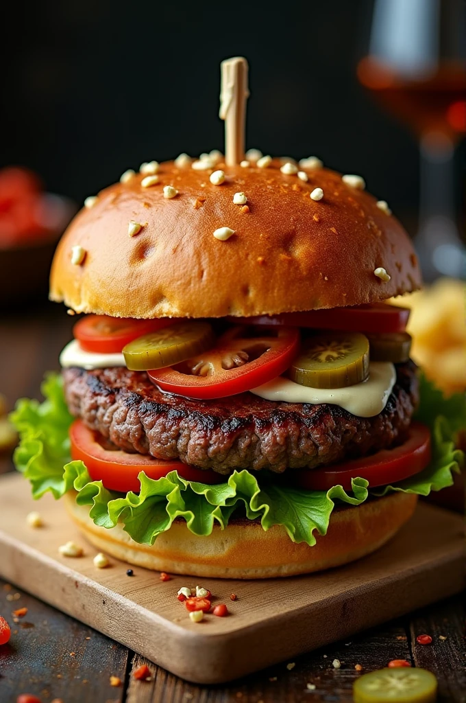 A very appetizing burger