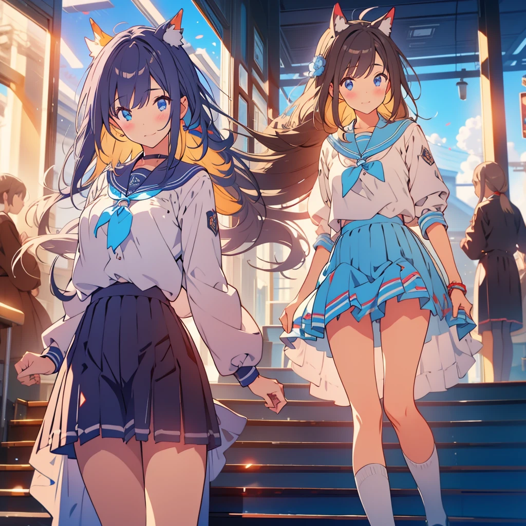 top quality, best quality, High-quality illustrations, masterpiece, super high resolution, detailed background, ballet, Singin' in the Rain, show, 6+boys, 6+girls, absurdres(highly detailed beautiful face and eyes)perfect anatomy, expression, good lighting, cinematic shadow(kemono, furry anthro)assorted poses(sound effects, motion blur),