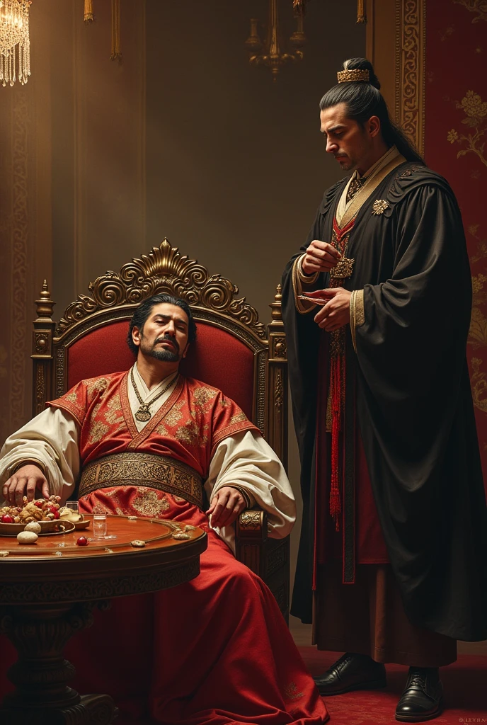 a traitor from his inner circle managed to poison the Emperor