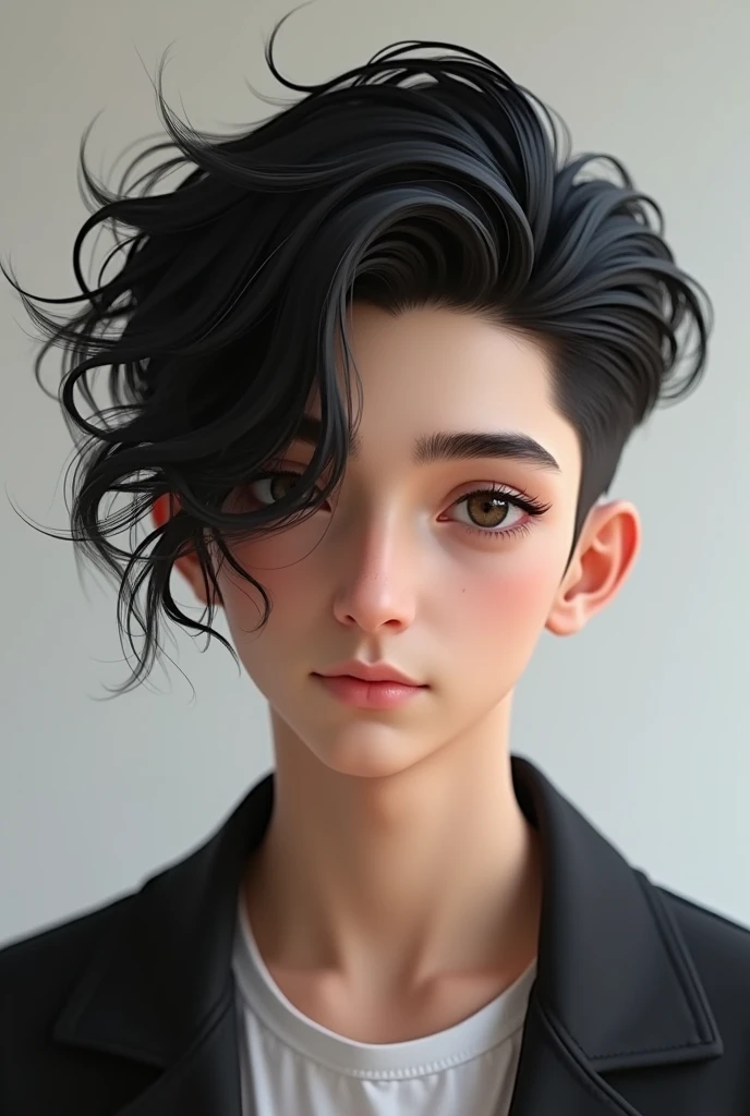 Underkut cut with long hair boy real longer