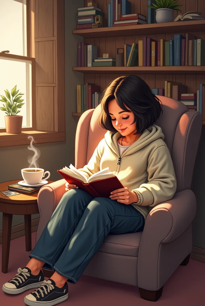 Books and coffee, drawing, png
