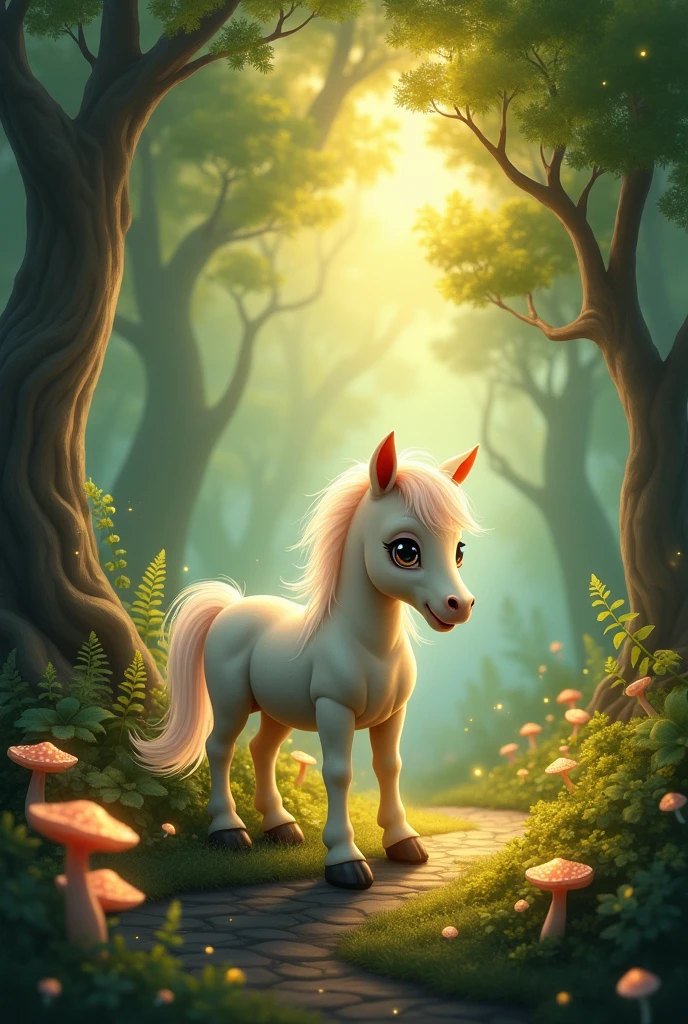 Fantasy little horse。Fantasy Forest。