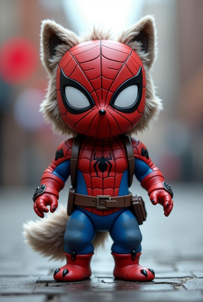 Little Spiderman dressed as a wolf and easy to carry