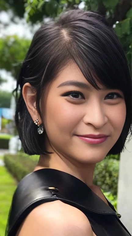 


最high quality, 8k, Vibrant, Sharp focus, high quality, High resolution, Middle-aged women, Mature Woman, 5, (Whole Body Ezbian), (High heels face detail, Highly detailed eyes, Plump figure、Plump face、((big 1.6))、(((Large Breasts)))、((Black leather clothing))、garden、Random Hairstyles、A kind smile、