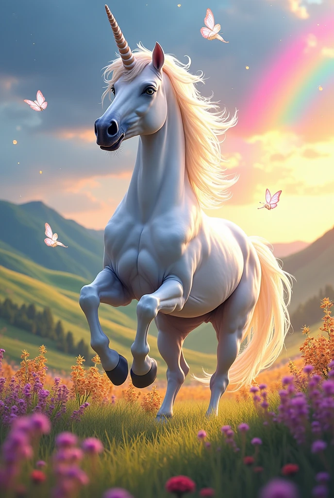 Unicorn and rainbow