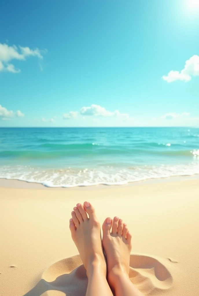 A view of the sea with your toes in the sand