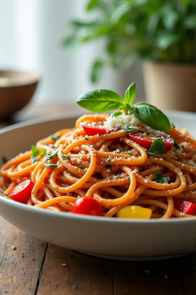 lentil pasta, that looks healthy and appetizing