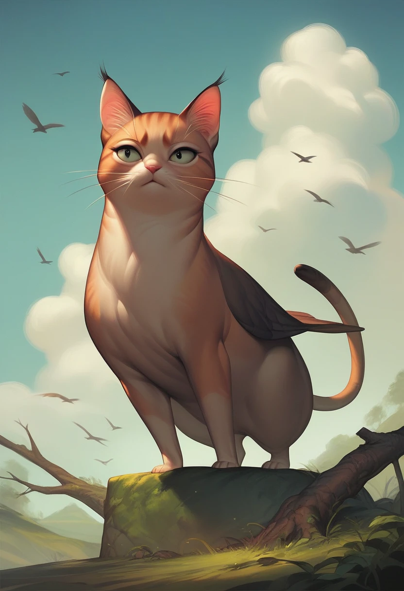 In the past, there were birds and cats who fought about who was superior.