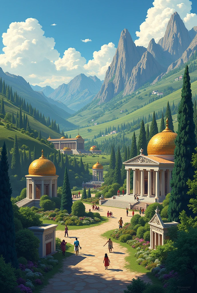 A pic of camp half blood a mythical place with buisness ideas and to let people know we ares startup and a beautiful world and this is a profile pic pls