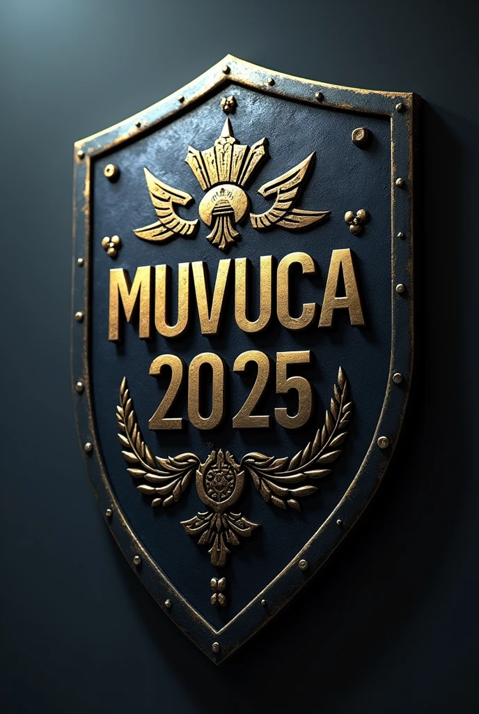 Shield with the name of muvuca 2025