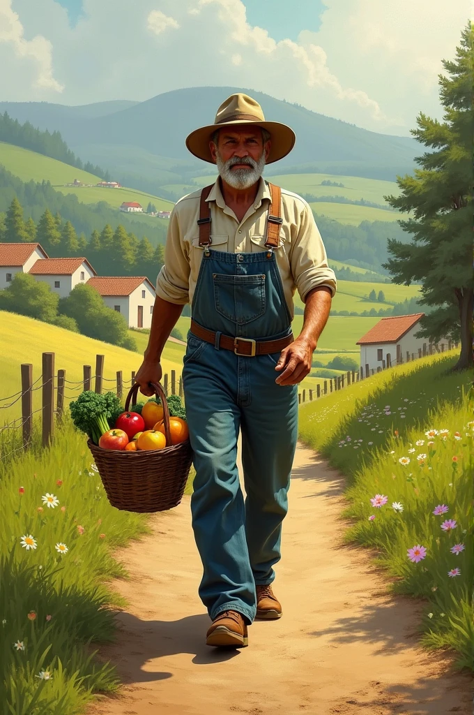 Farmer going to matket