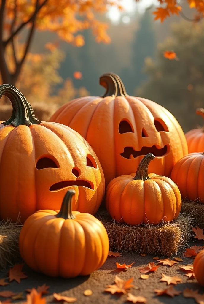 Pumpkins big, for the fall. for kids poem