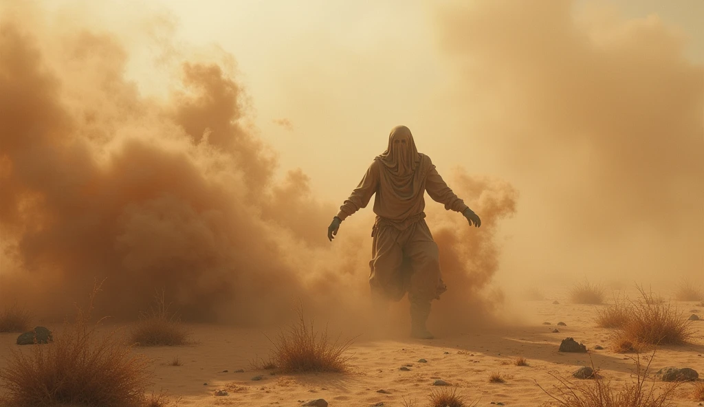 extreme sandstorm due to climate change
