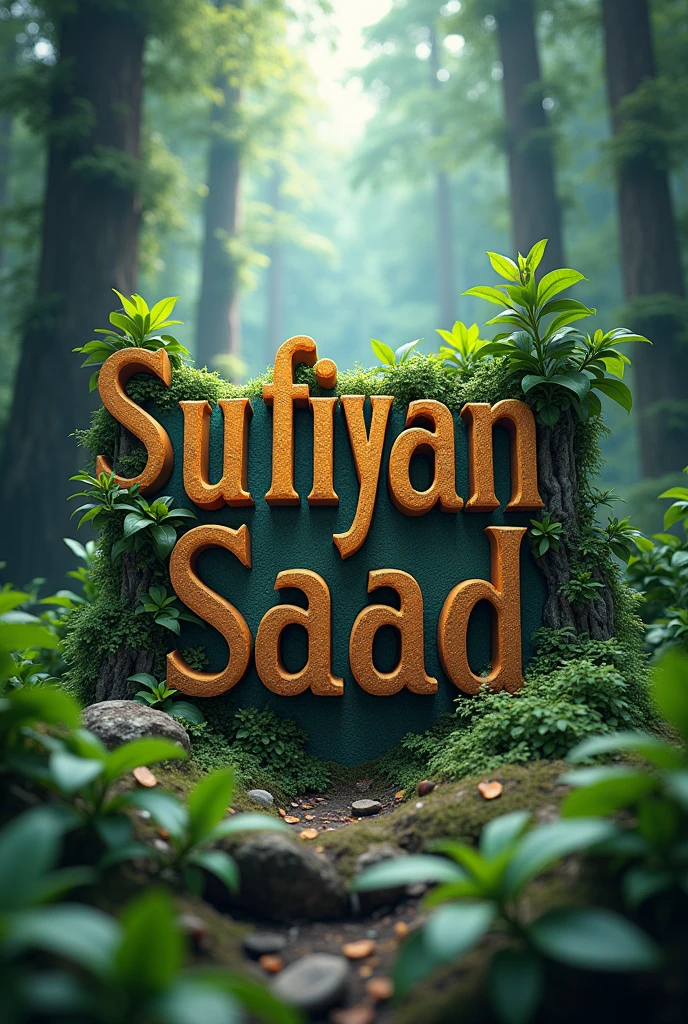 Sufiyan and saad
name letter
3d in forest with tiger