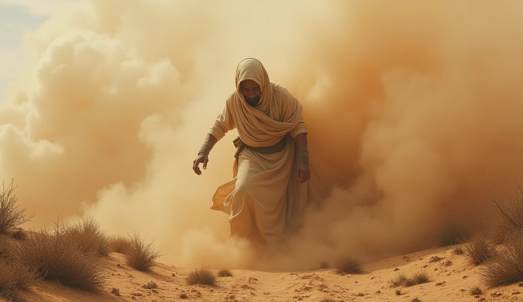 extreme sandstorm due to climate change
