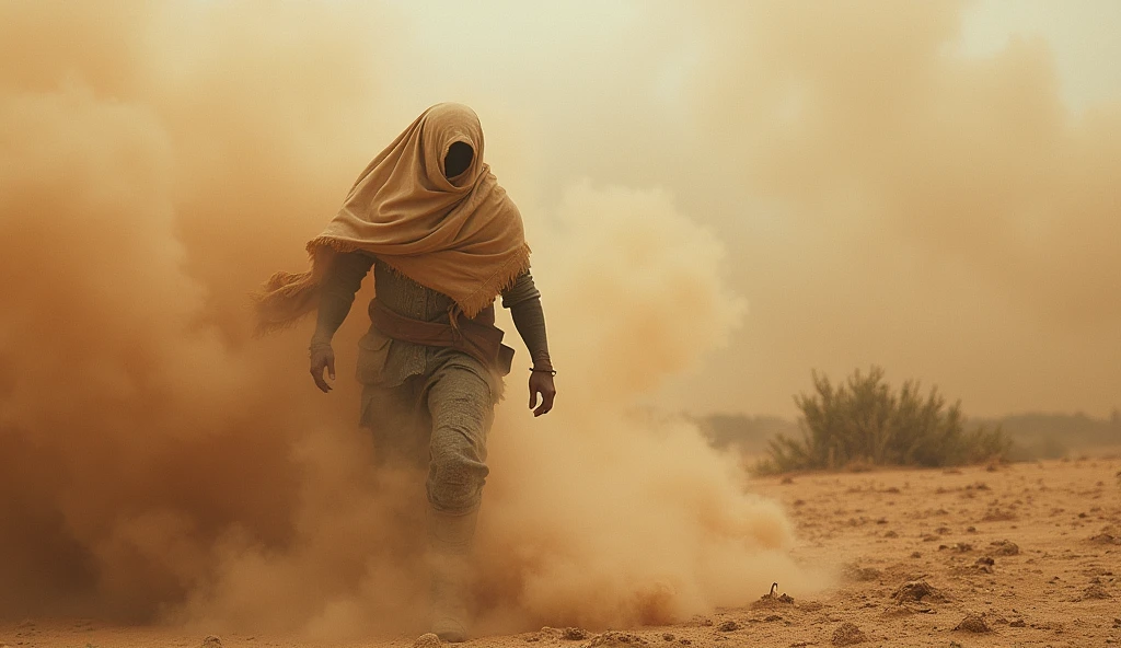 extreme sandstorm due to climate change