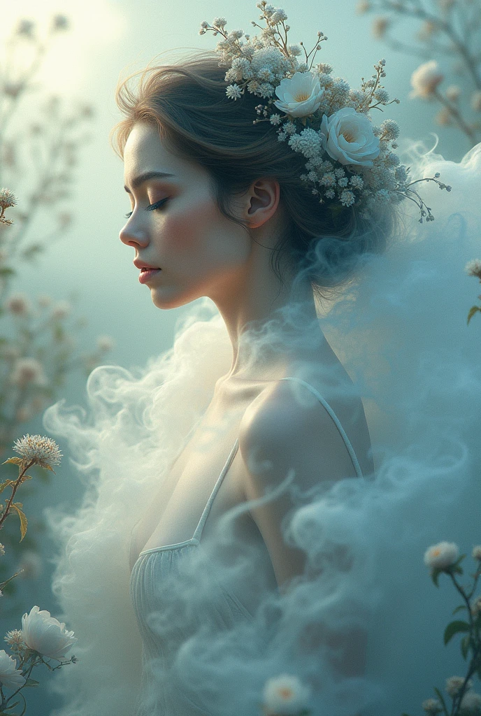 Can you make a Front/Cover page of a perfume product the name of the product is kssenzi Mystic Mist 