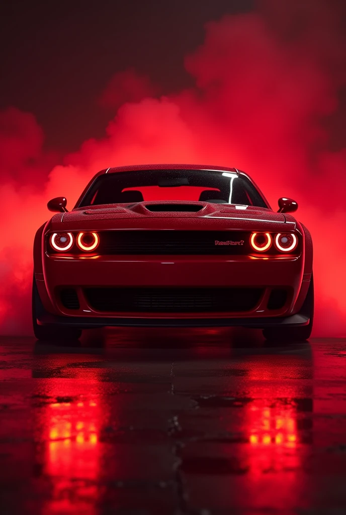 Dodge Challenger SRT hellcat red eye red light with fume